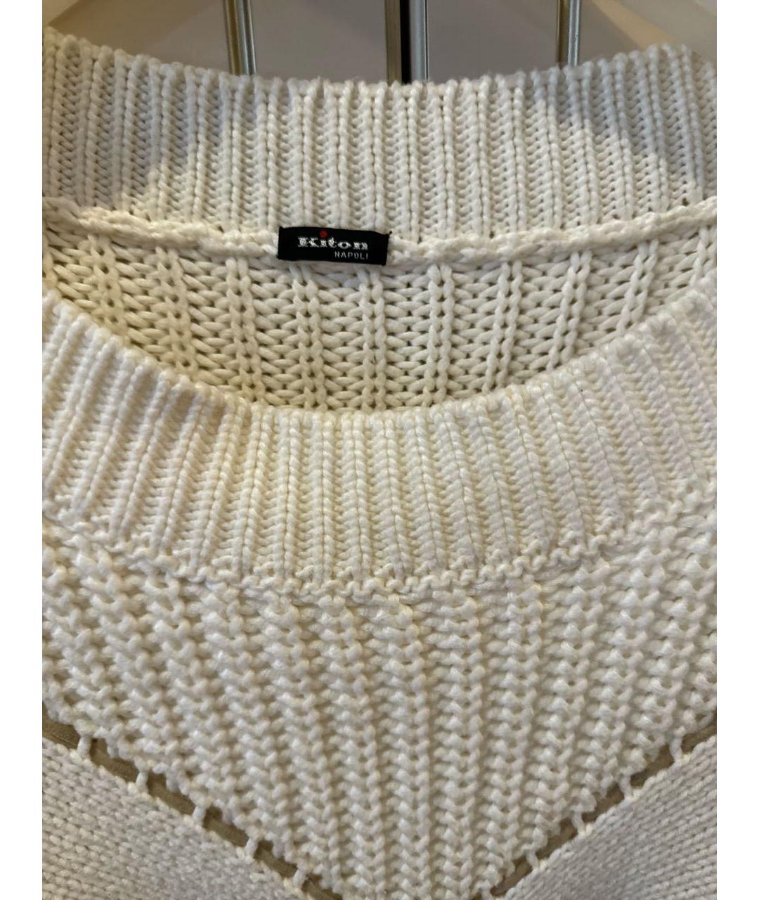 KITON Белый шелковый джемпер / свитер, фото 3