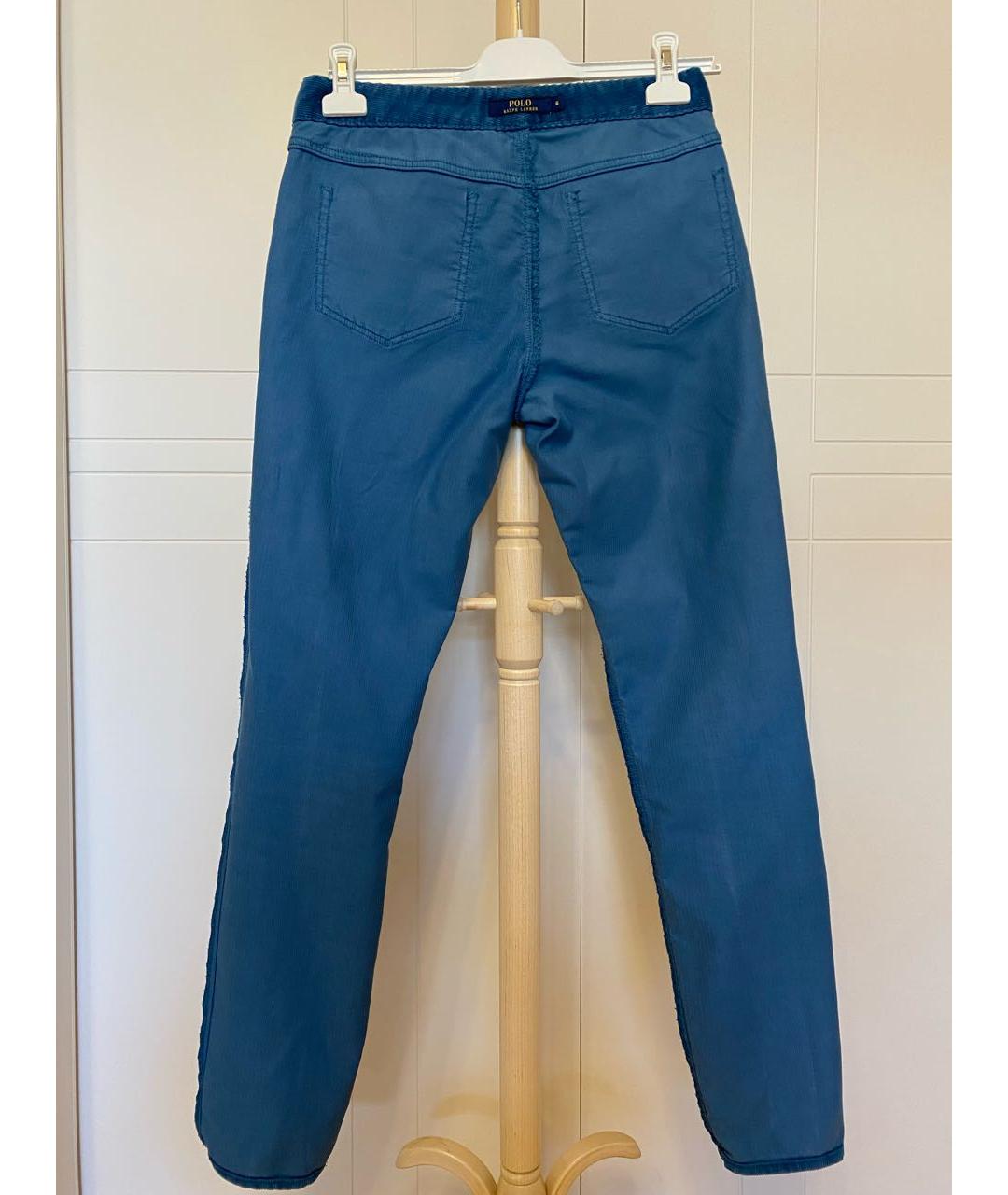 POLO RALPH LAUREN Синие хлопковые джинсы слим, фото 6