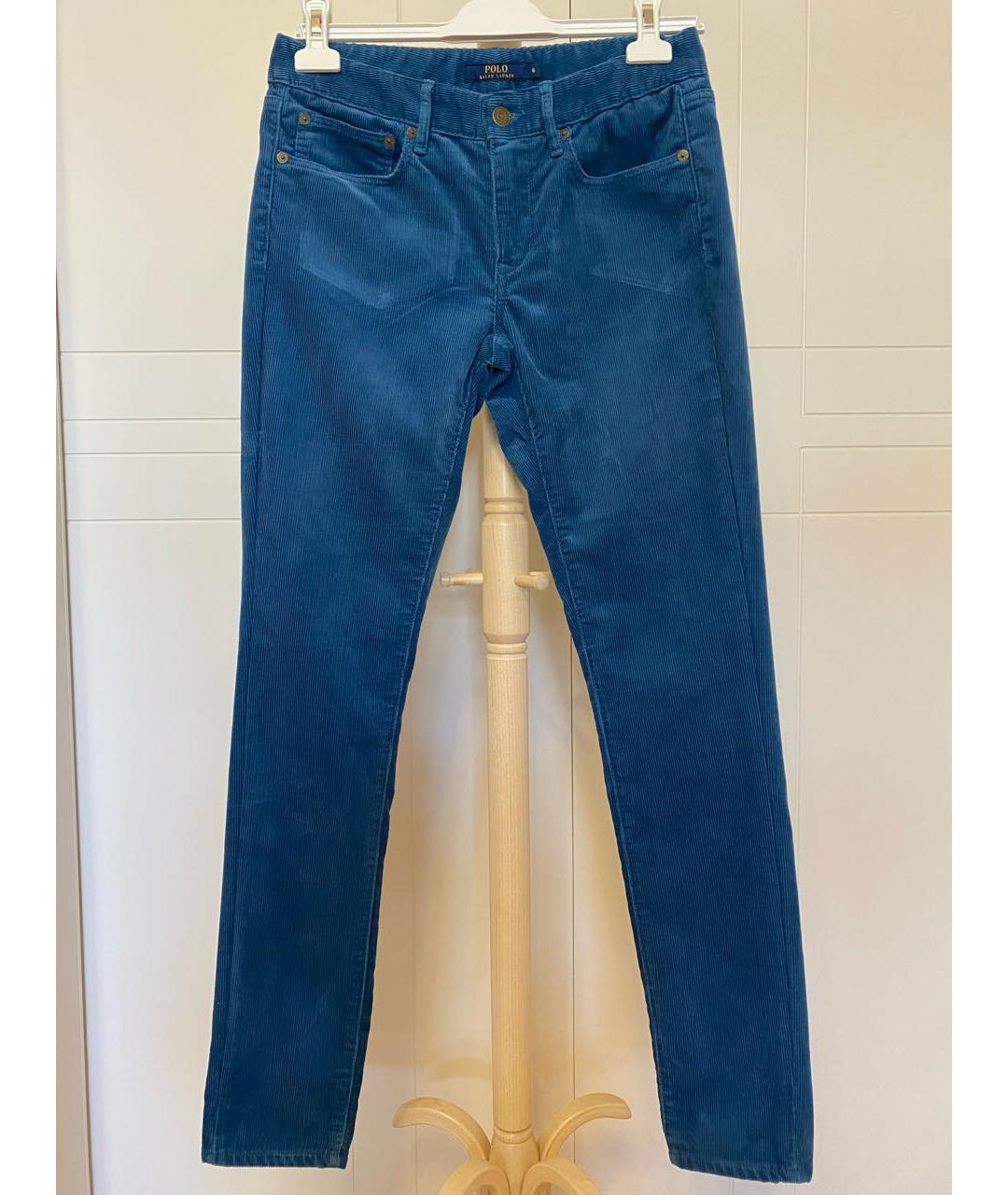 POLO RALPH LAUREN Синие хлопковые джинсы слим, фото 9