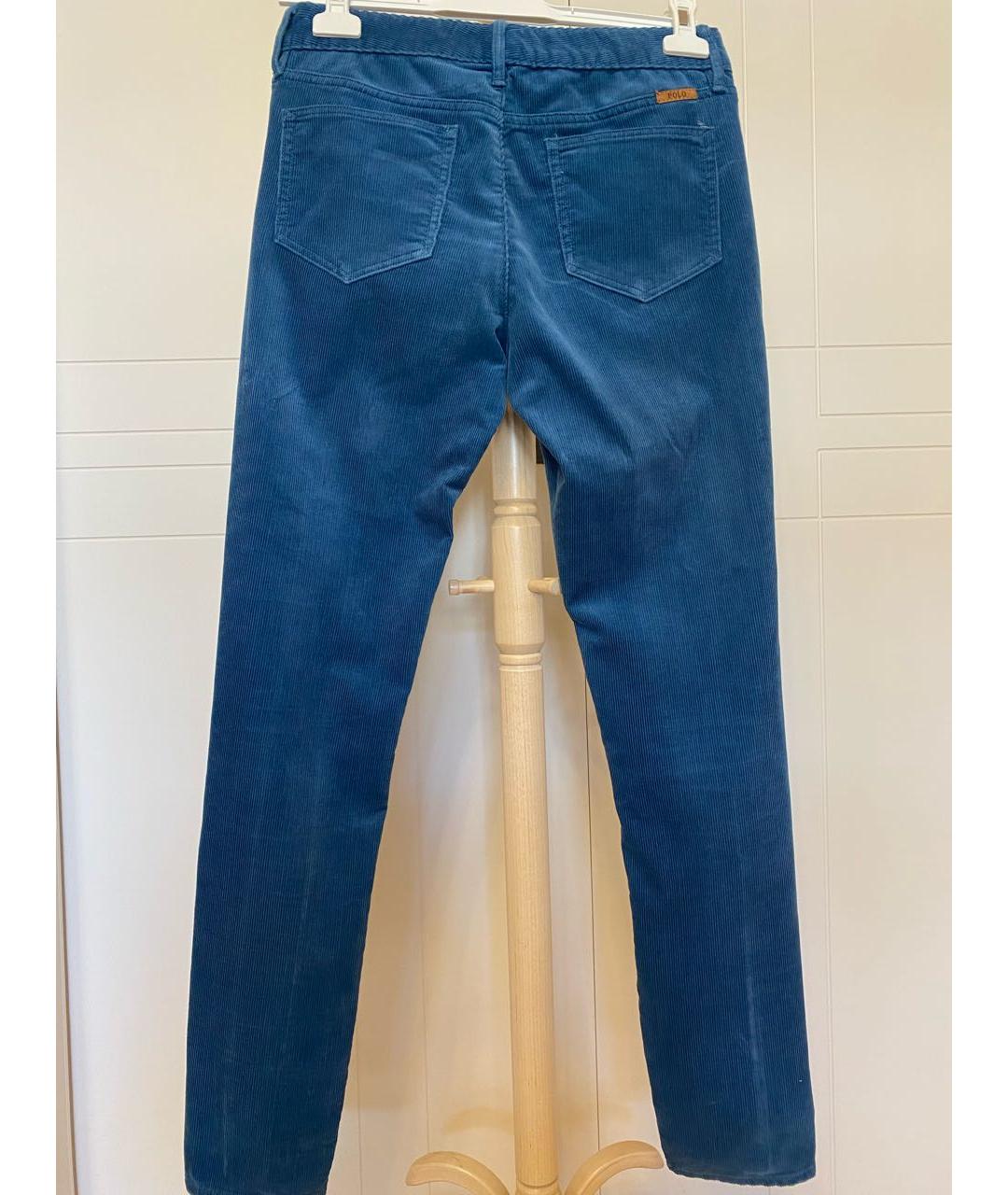 POLO RALPH LAUREN Синие хлопковые джинсы слим, фото 2