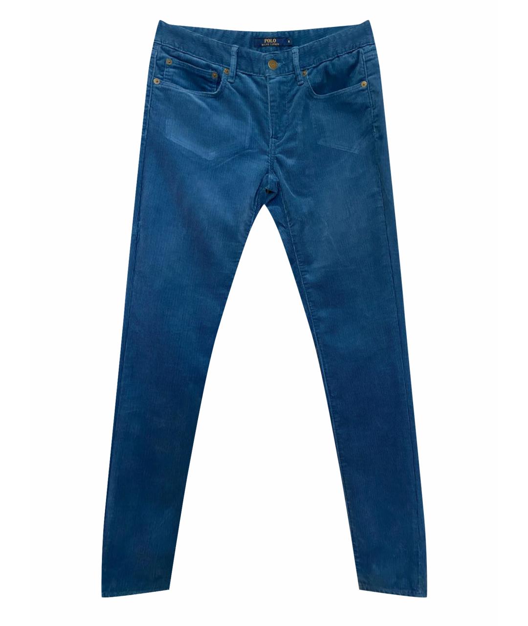 POLO RALPH LAUREN Синие хлопковые джинсы слим, фото 1