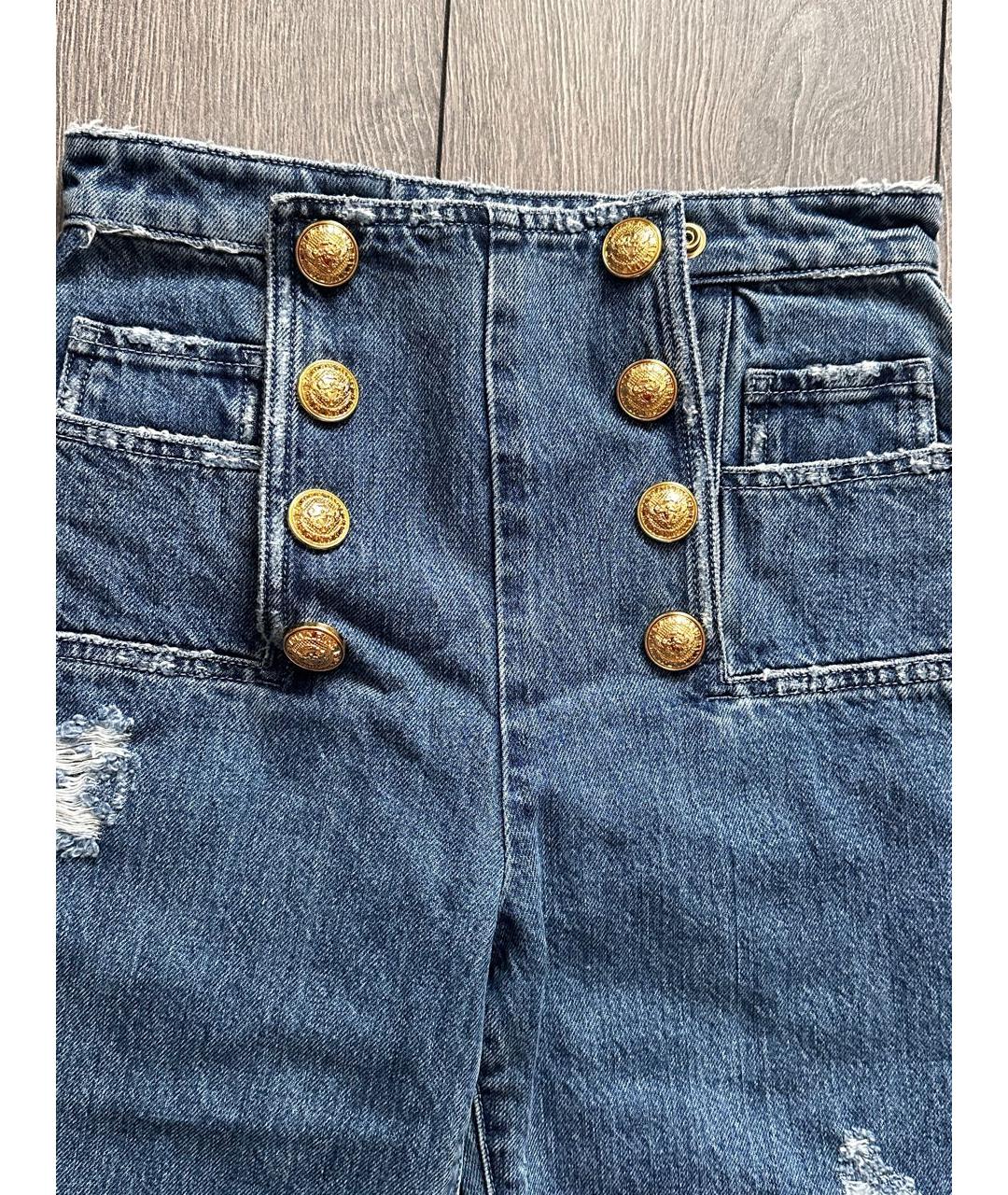 BALMAIN Синие хлопковые джинсы слим, фото 3