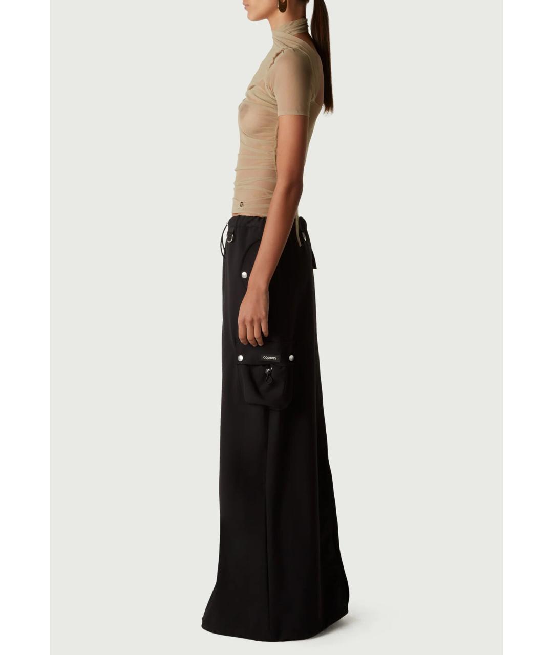 COPERNI Черная полиэстеровая юбка макси, фото 3