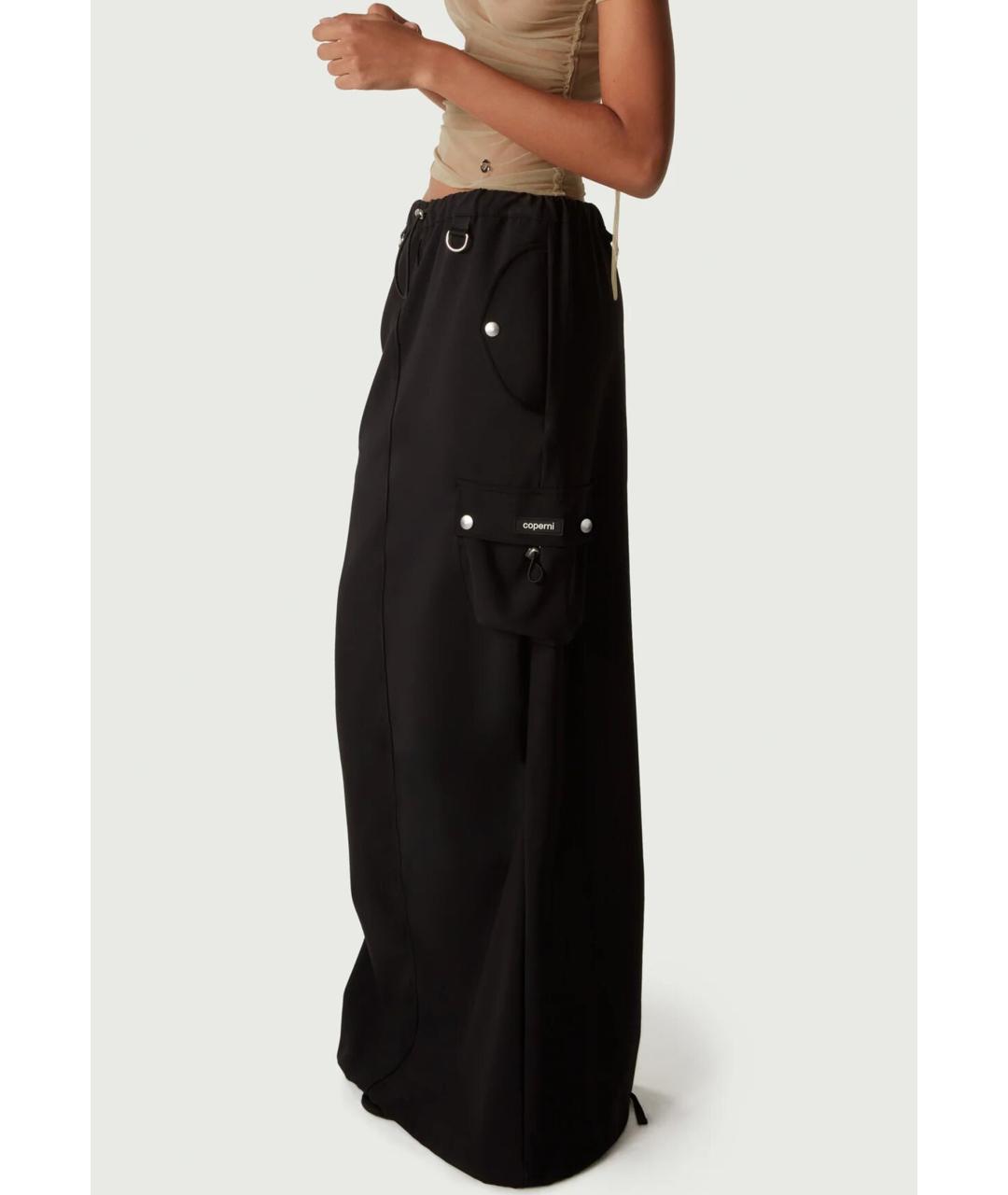 COPERNI Черная полиэстеровая юбка макси, фото 4