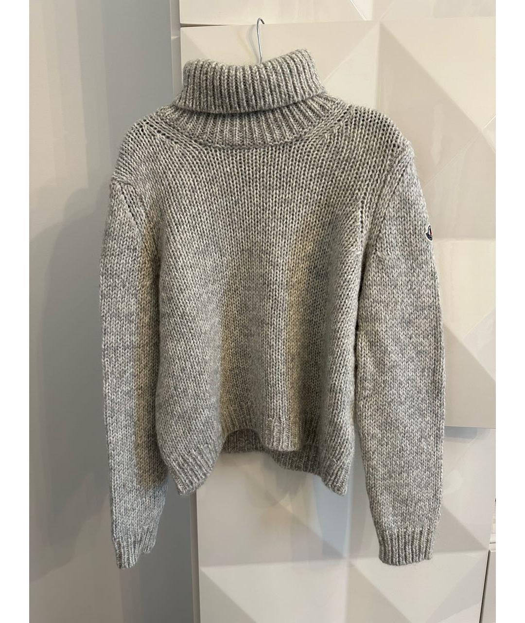 MONCLER Серый шерстяной джемпер / свитер, фото 2