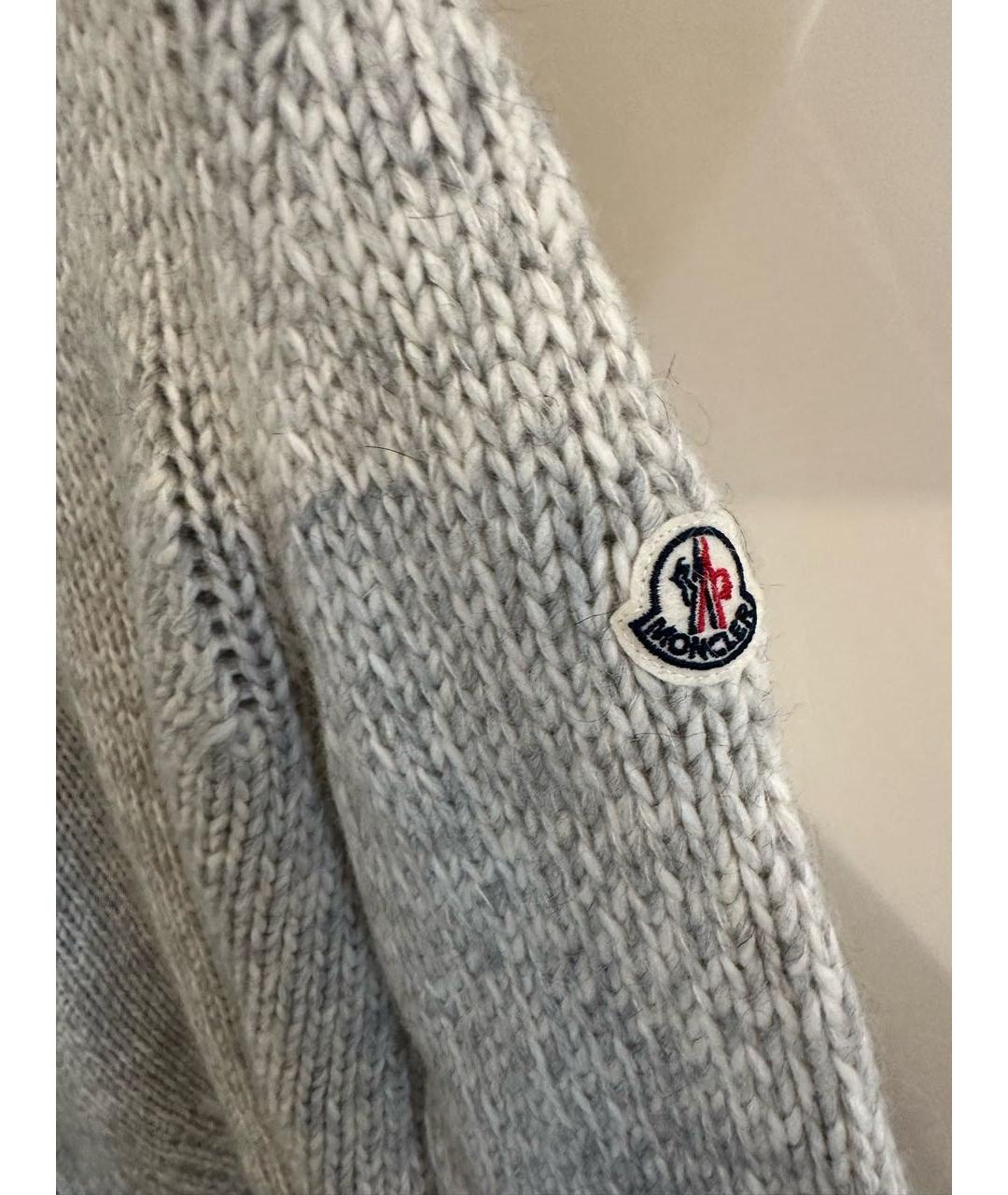 MONCLER Серый шерстяной джемпер / свитер, фото 5