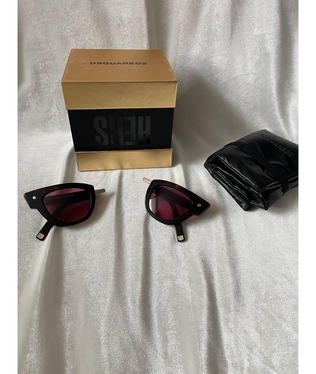 DSQUARED2 Бордовые пластиковые солнцезащитные очки, фото 5