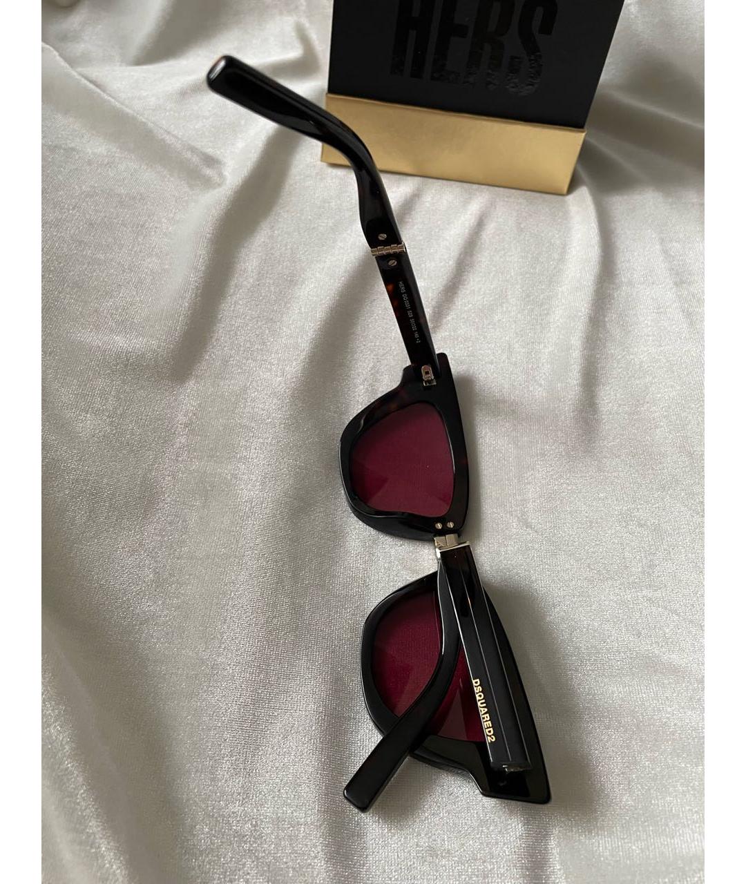 DSQUARED2 Бордовые пластиковые солнцезащитные очки, фото 8