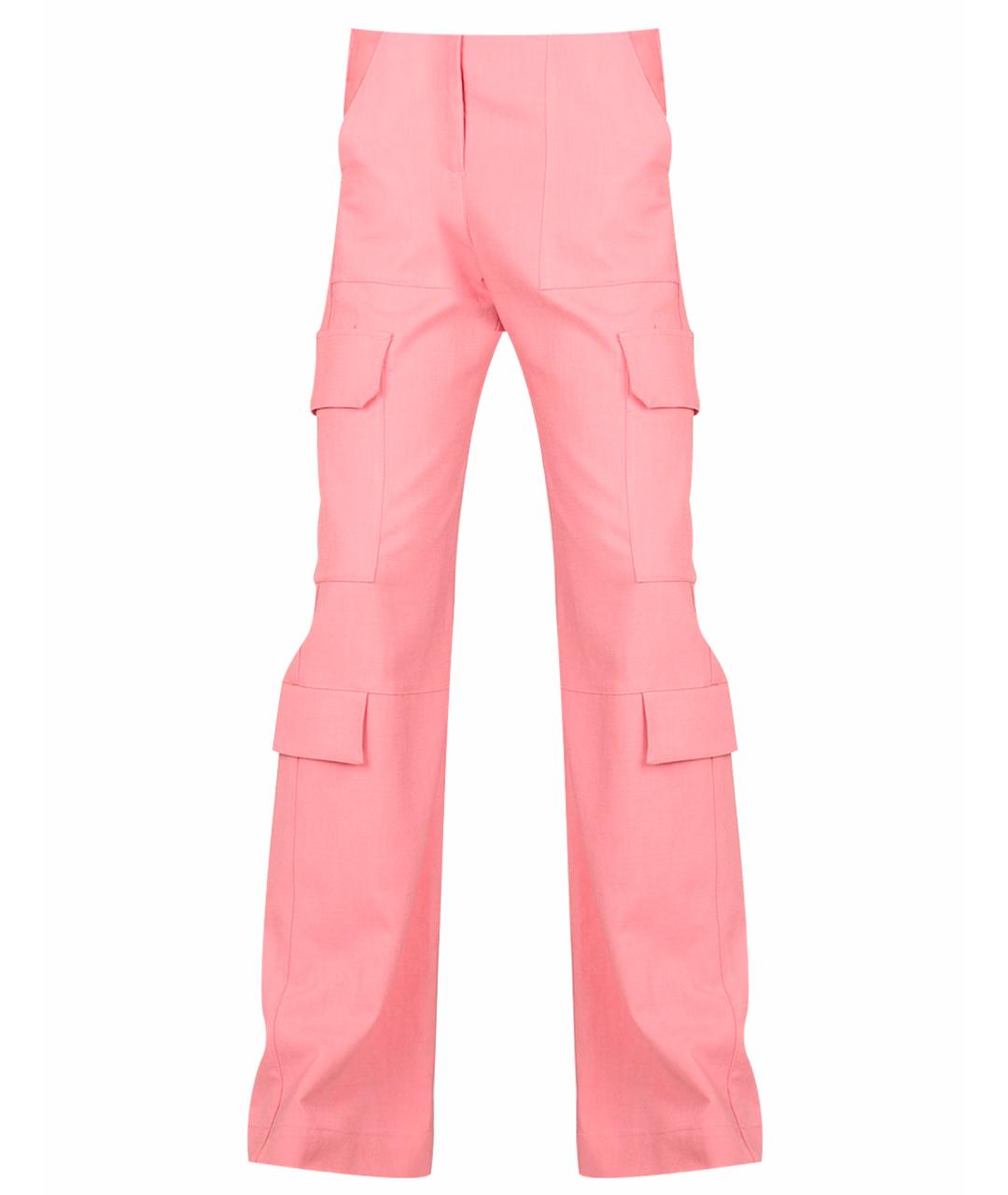 MSGM Розовые вискозные брюки широкие, фото 1