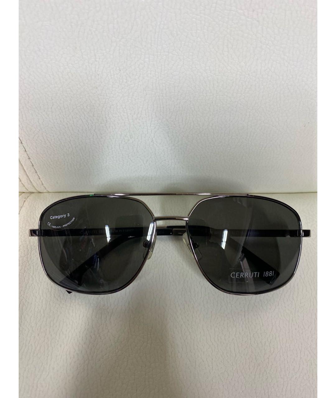 CERRUTI 1881 Черные металлические солнцезащитные очки, фото 6