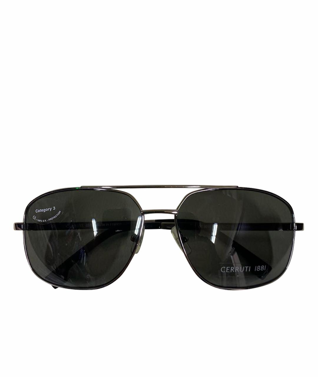 CERRUTI 1881 Черные металлические солнцезащитные очки, фото 1