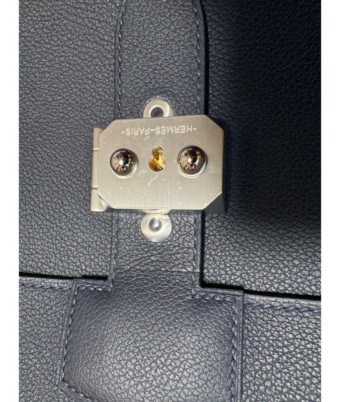 HERMES PRE-OWNED Темно-синий кожаный портфель, фото 3