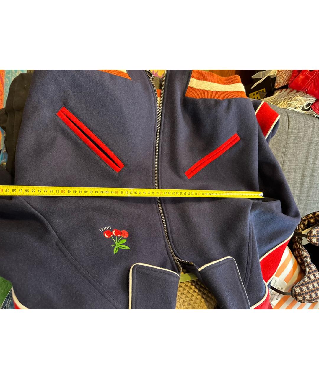 GUCCI Темно-синяя шерстяная куртка, фото 6