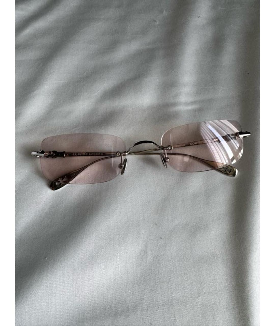 CHROME HEARTS Розовые металлические солнцезащитные очки, фото 8