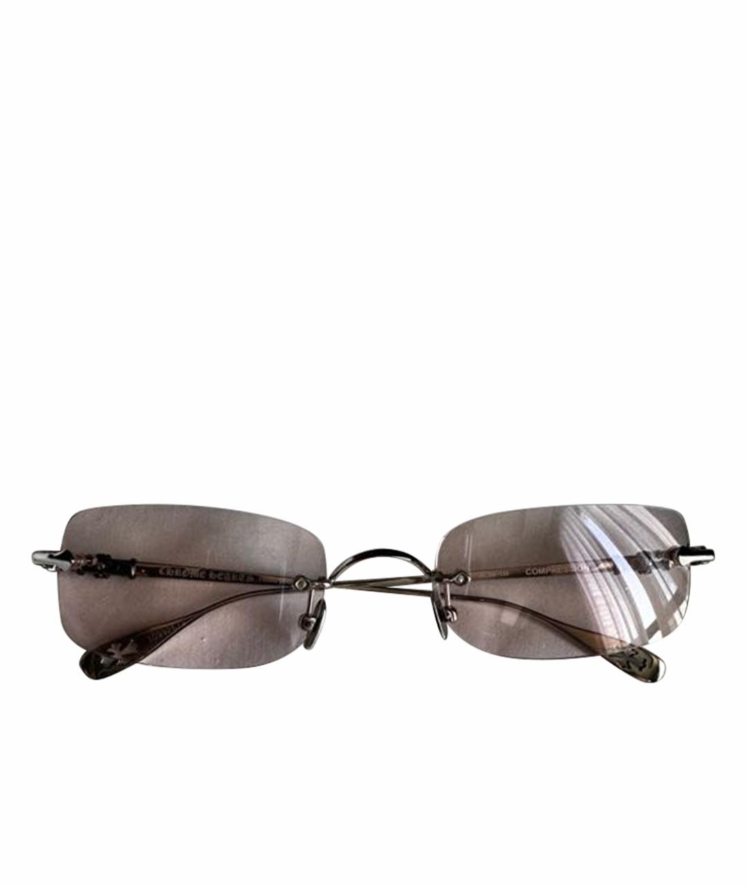 CHROME HEARTS Розовые металлические солнцезащитные очки, фото 1