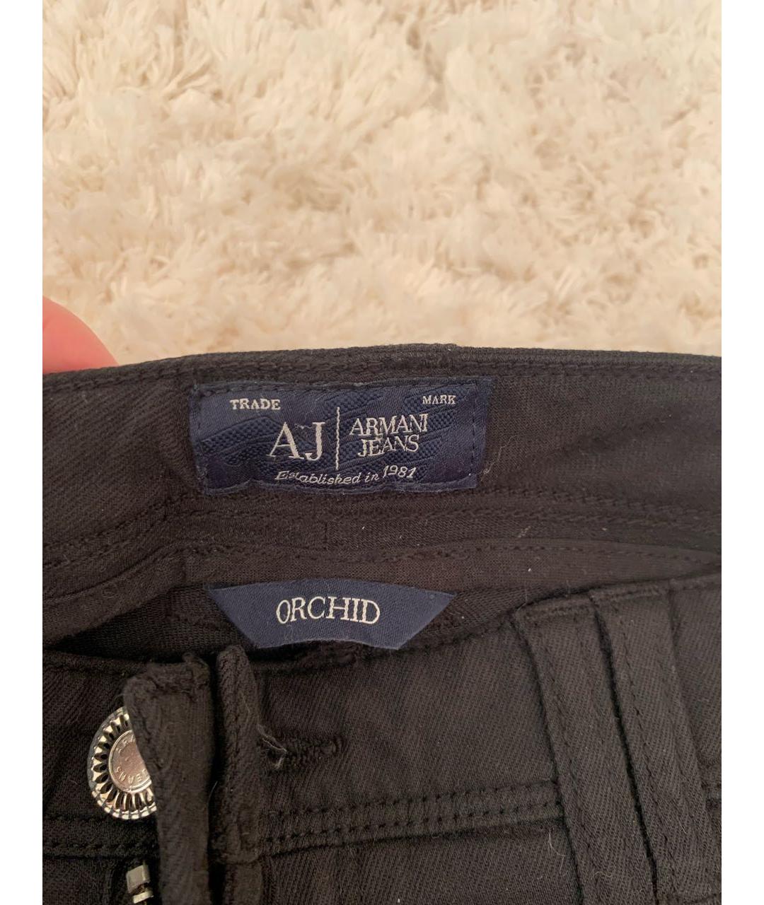 ARMANI JEANS Черные джинсы слим, фото 5