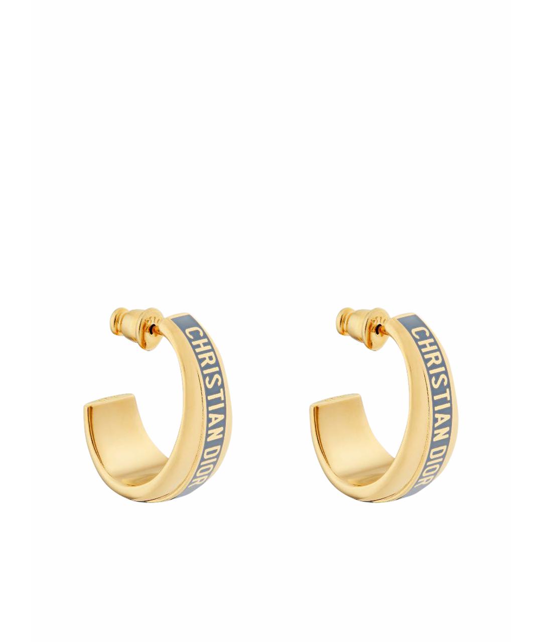 CHRISTIAN DIOR Золотые металлические серьги, фото 1