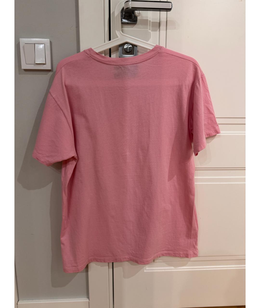 GUCCI Розовая хлопковая футболка, фото 4