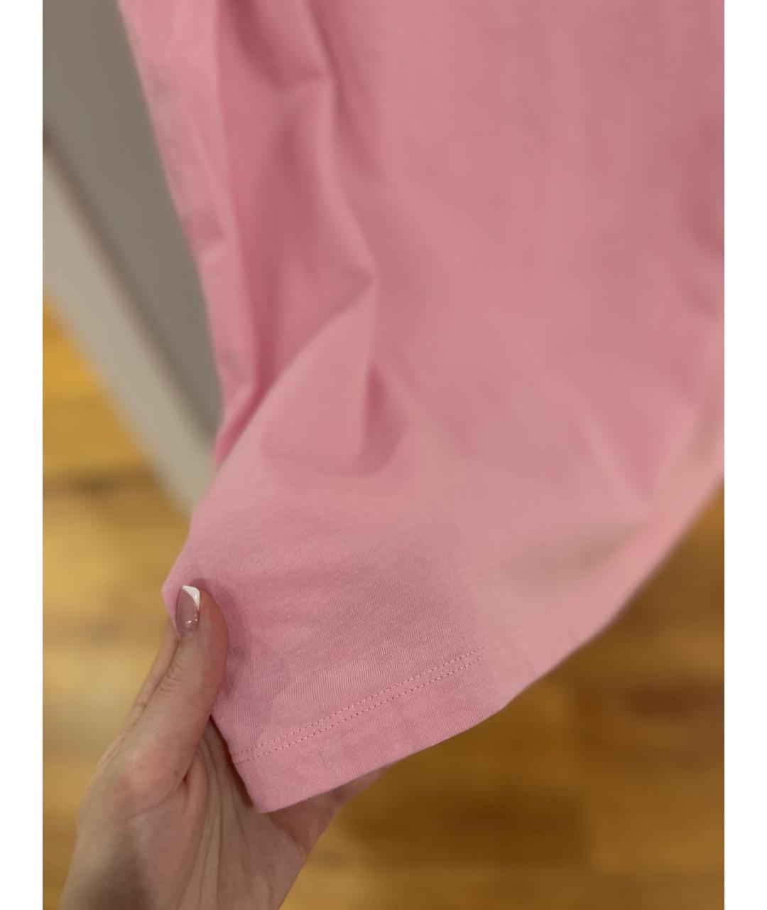 GUCCI Розовая хлопковая футболка, фото 5