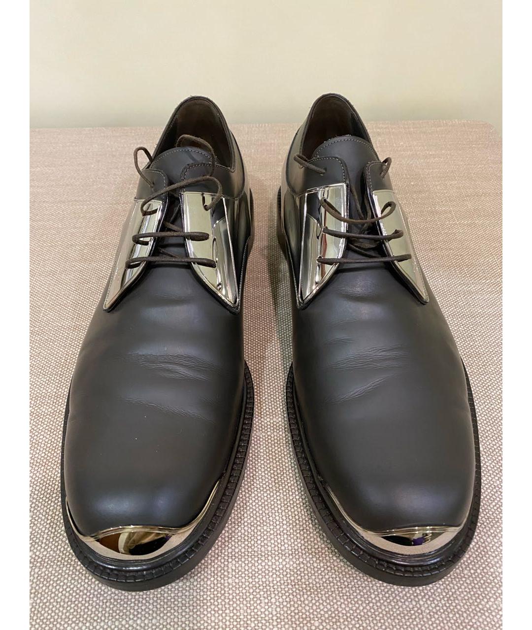 LOUIS VUITTON PRE-OWNED Коричневые кожаные низкие ботинки, фото 2