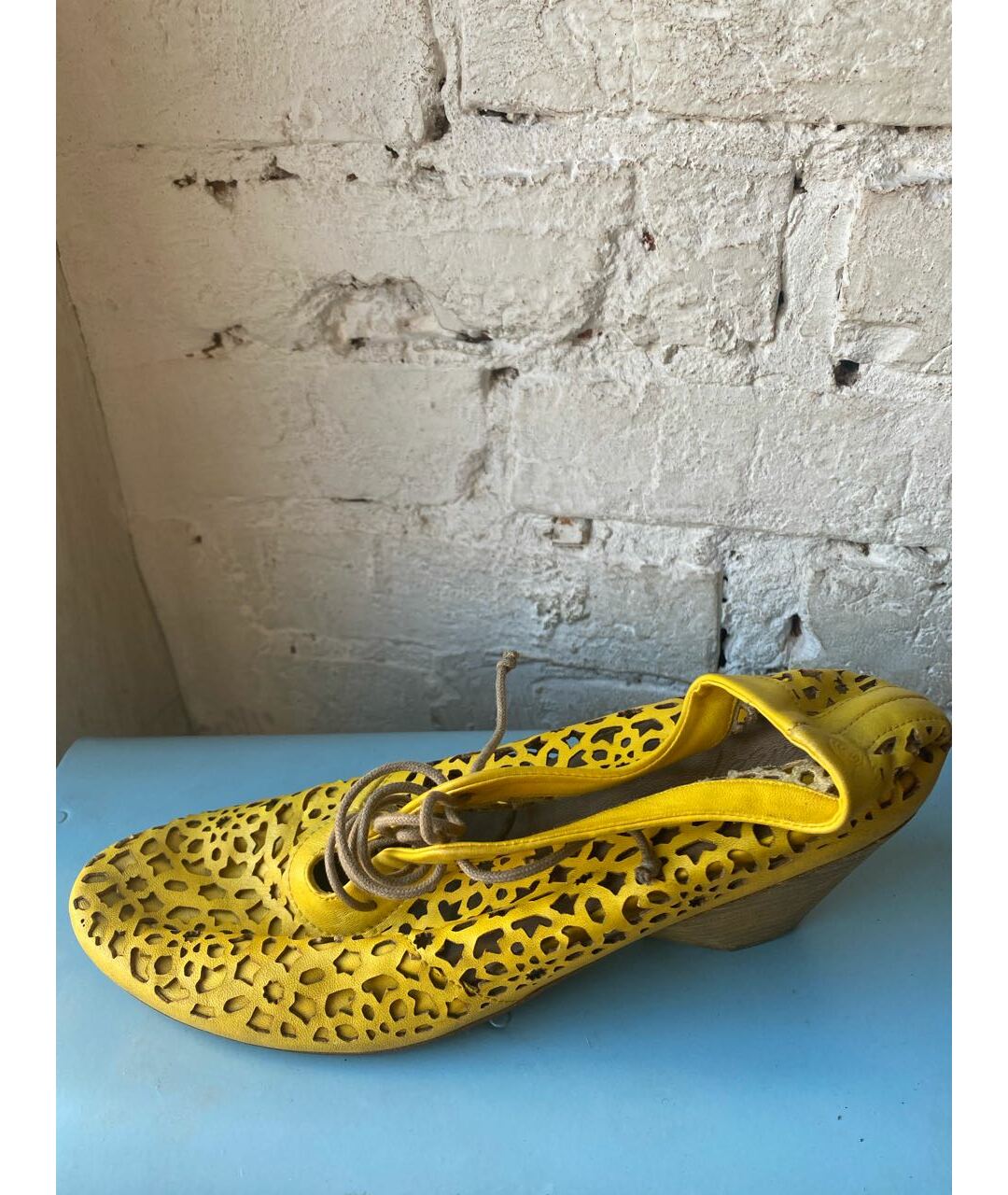 MARSELL Желтые кожаные ботинки, фото 3