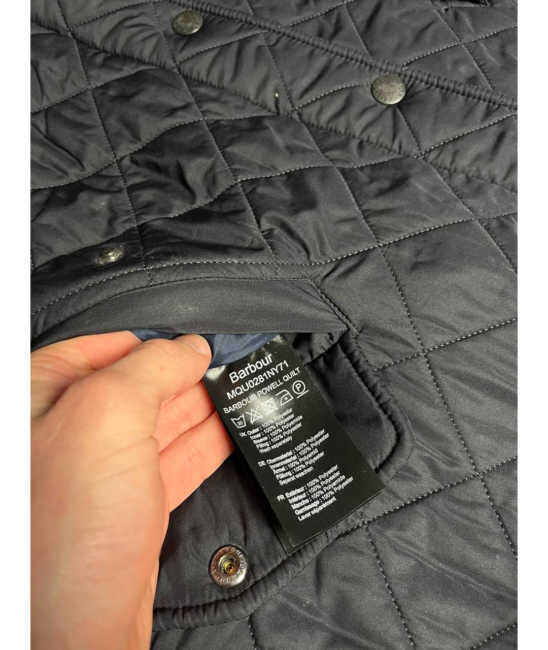 BARBOUR Черная полиэстеровая куртка, фото 6