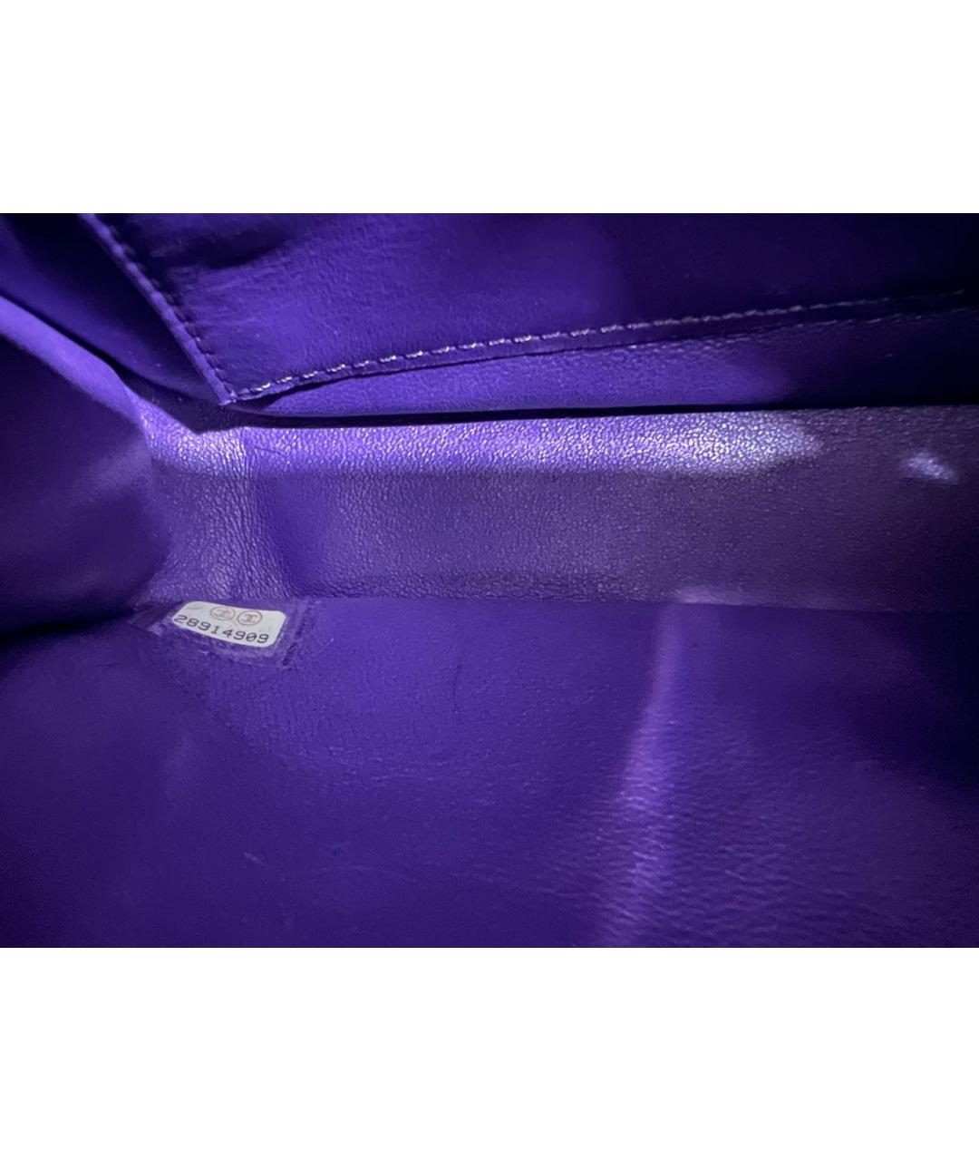 CHANEL Фиолетовая меховая сумка через плечо, фото 5
