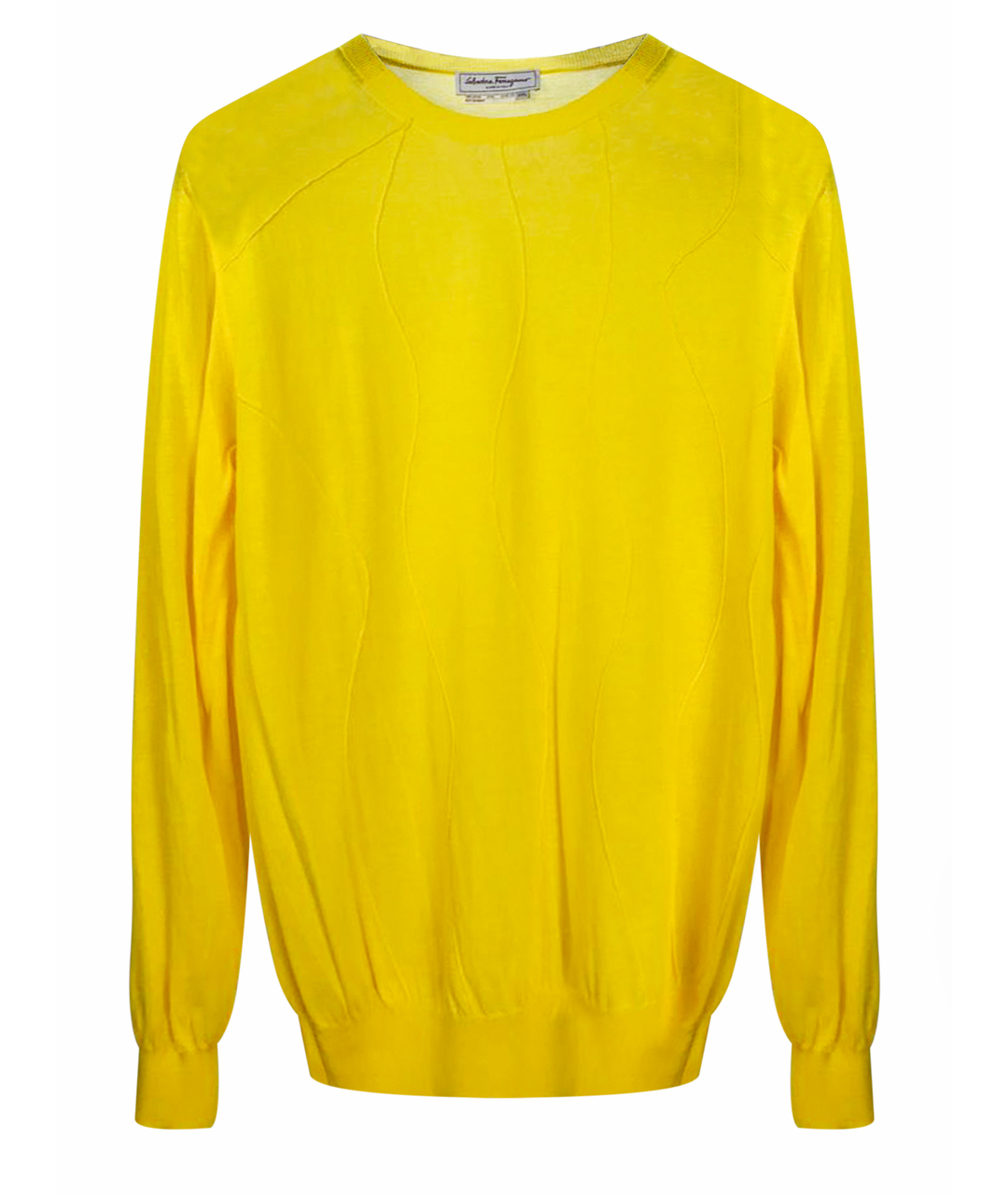 SALVATORE FERRAGAMO Желтый хлопковый джемпер / свитер, фото 1