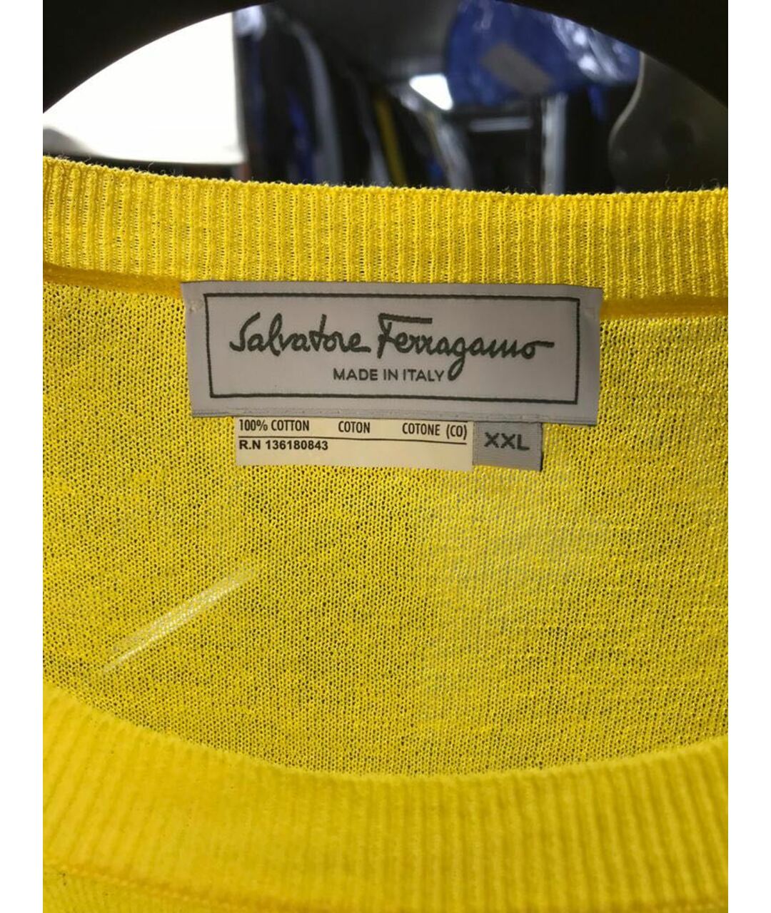 SALVATORE FERRAGAMO Желтый хлопковый джемпер / свитер, фото 3