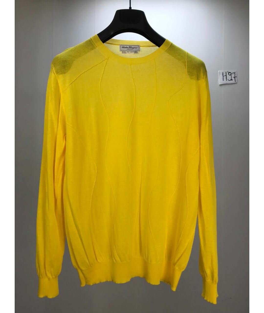 SALVATORE FERRAGAMO Желтый хлопковый джемпер / свитер, фото 4