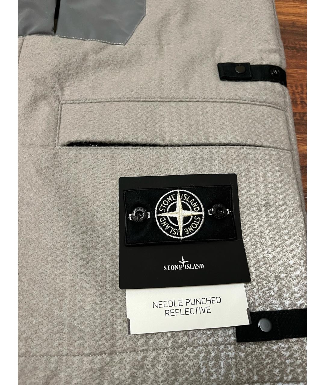 STONE ISLAND Бежевый полиамидовый жилет, фото 3