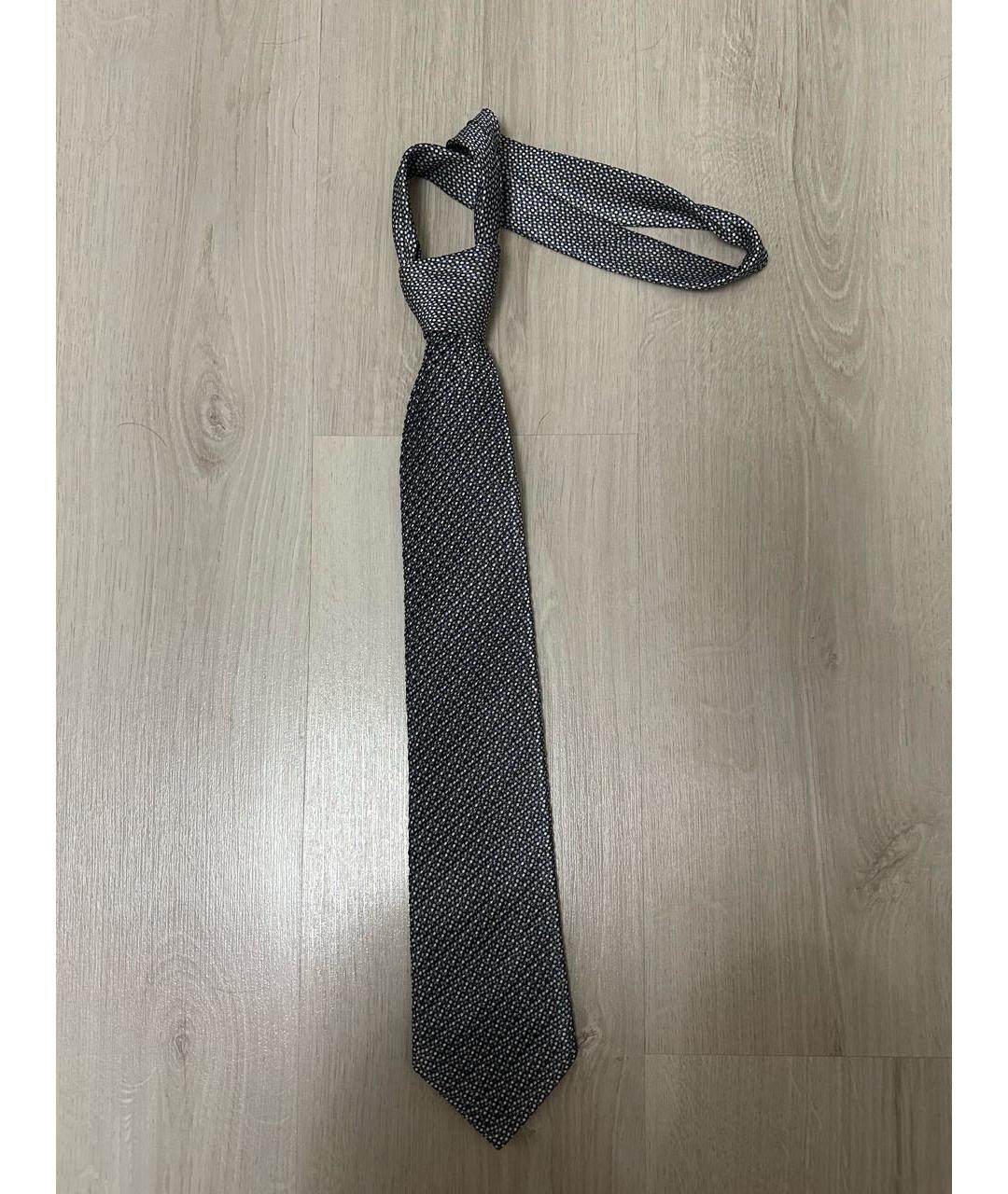 BRIONI Антрацитовый шелковый галстук, фото 5