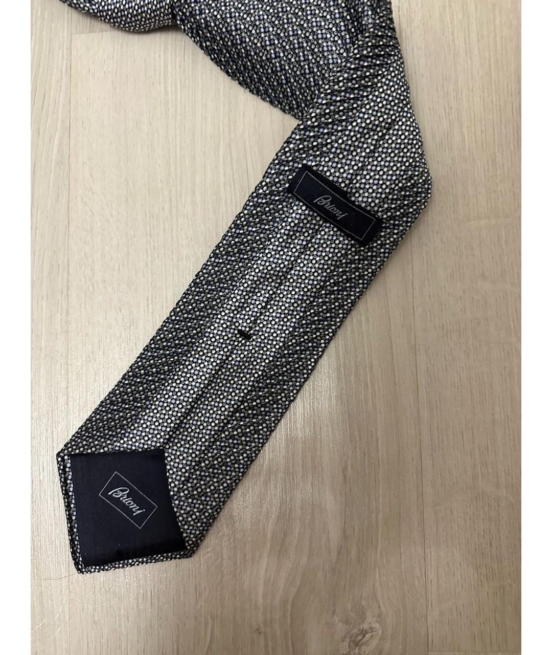 BRIONI Антрацитовый шелковый галстук, фото 3