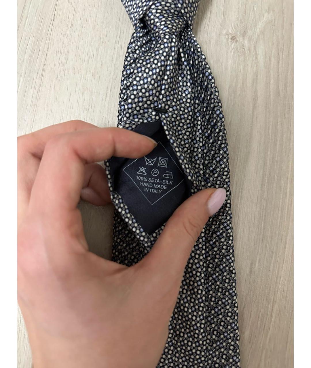BRIONI Антрацитовый шелковый галстук, фото 4
