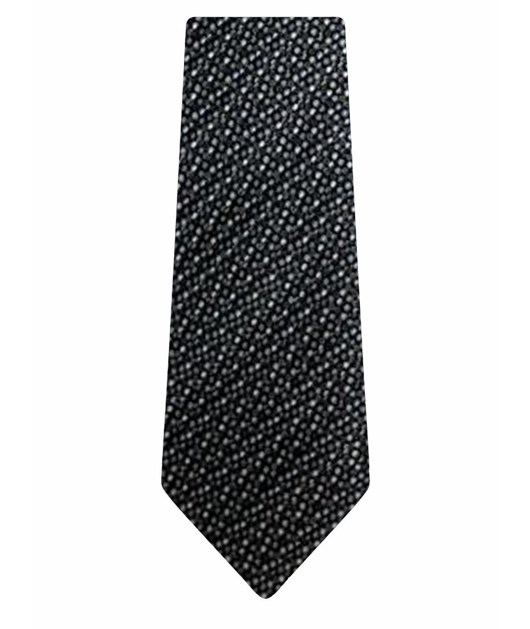 BRIONI Антрацитовый шелковый галстук, фото 1