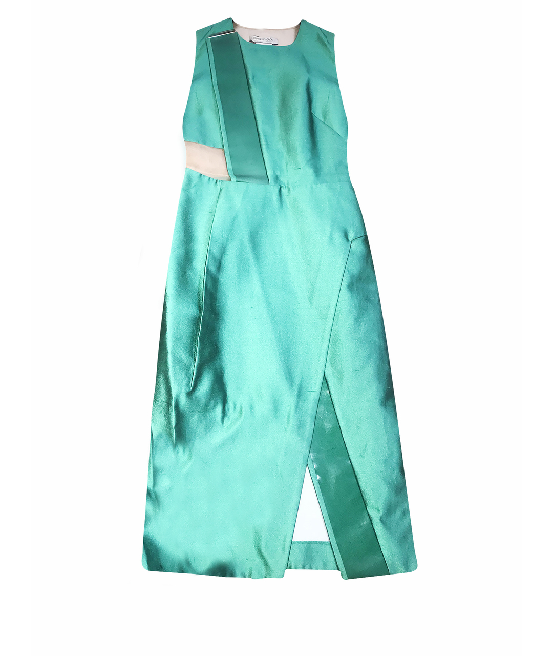 SPORTMAX Зеленые хлопковое коктейльное платье, фото 1