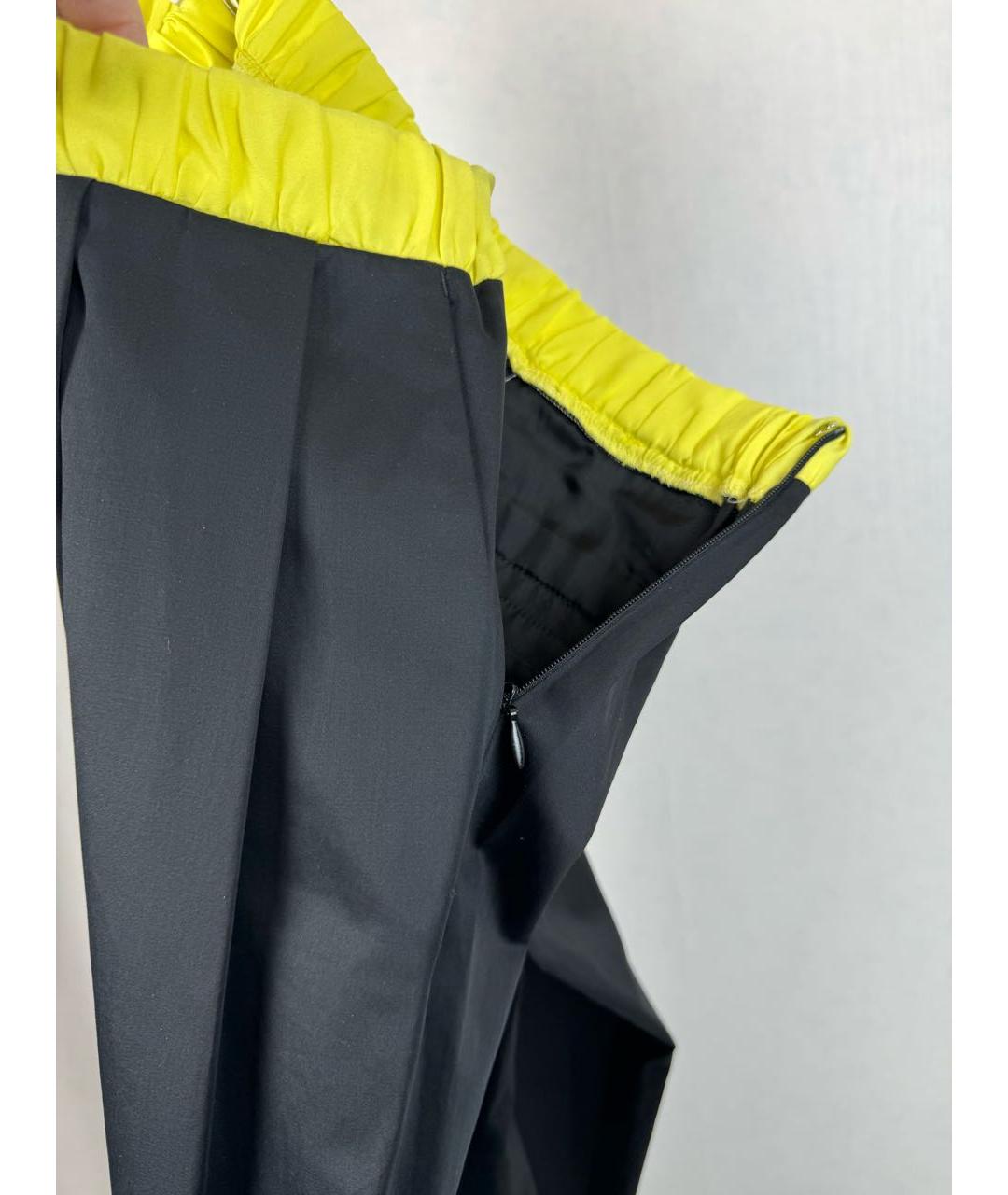 ICEBERG Черные хлопко-эластановые брюки широкие, фото 6