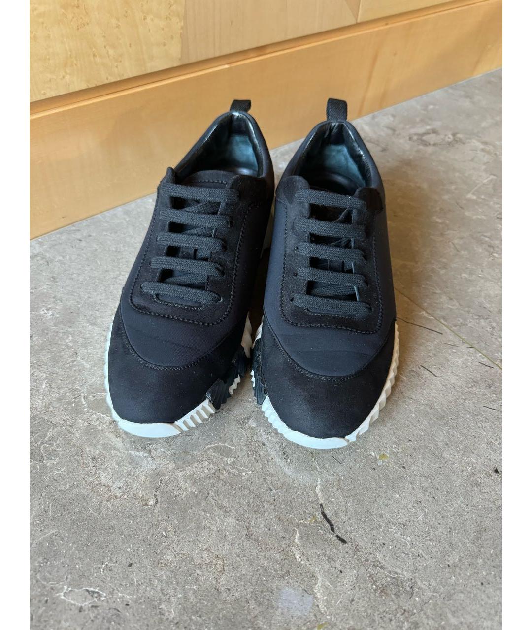 HERMES PRE-OWNED Черные замшевые кроссовки, фото 2