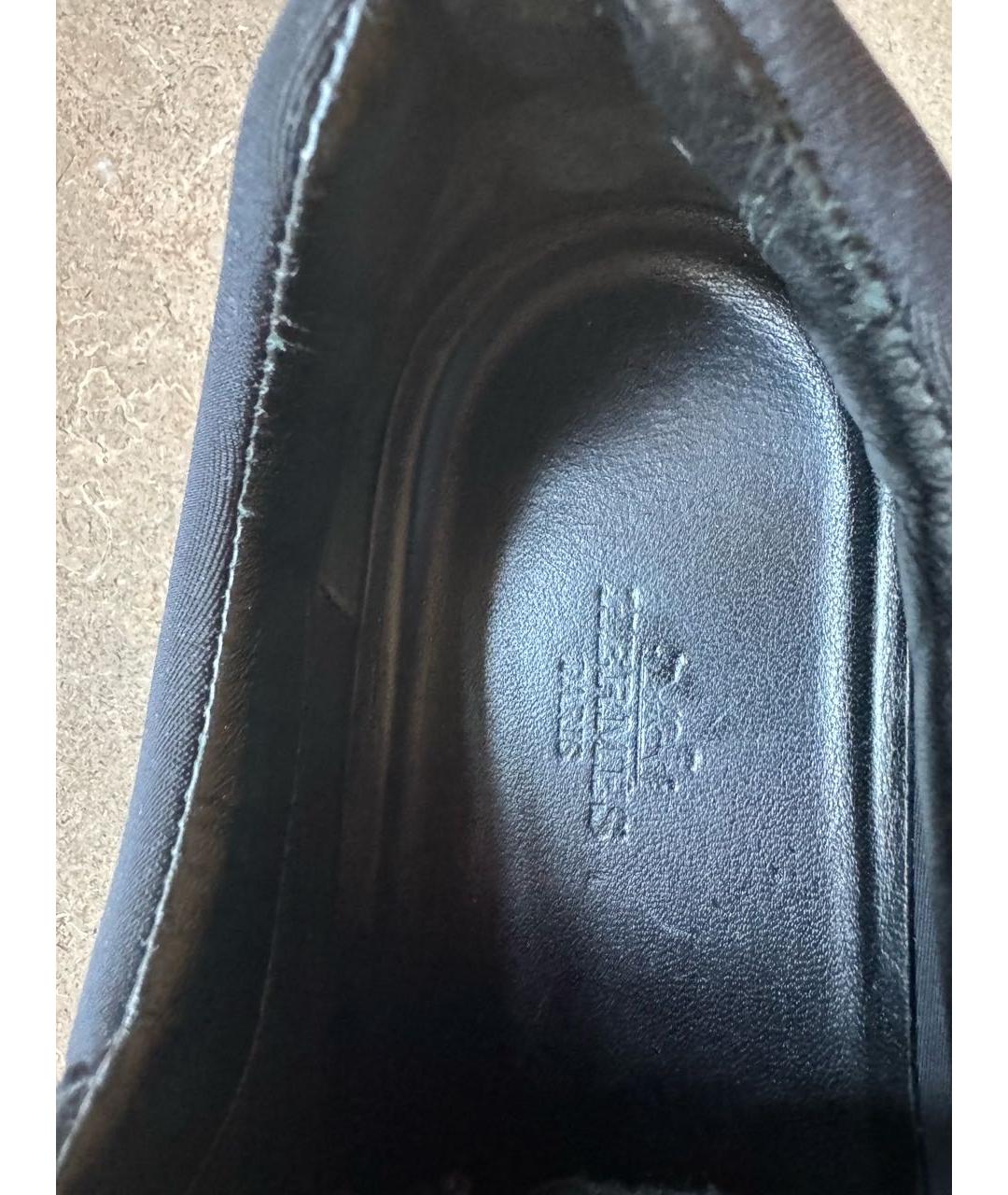 HERMES PRE-OWNED Черные замшевые кроссовки, фото 4