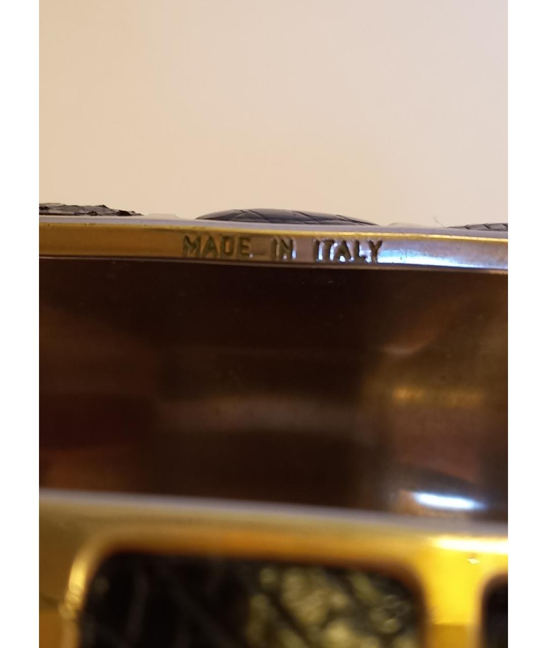 SAINT LAURENT Черный кожаный браслет, фото 5