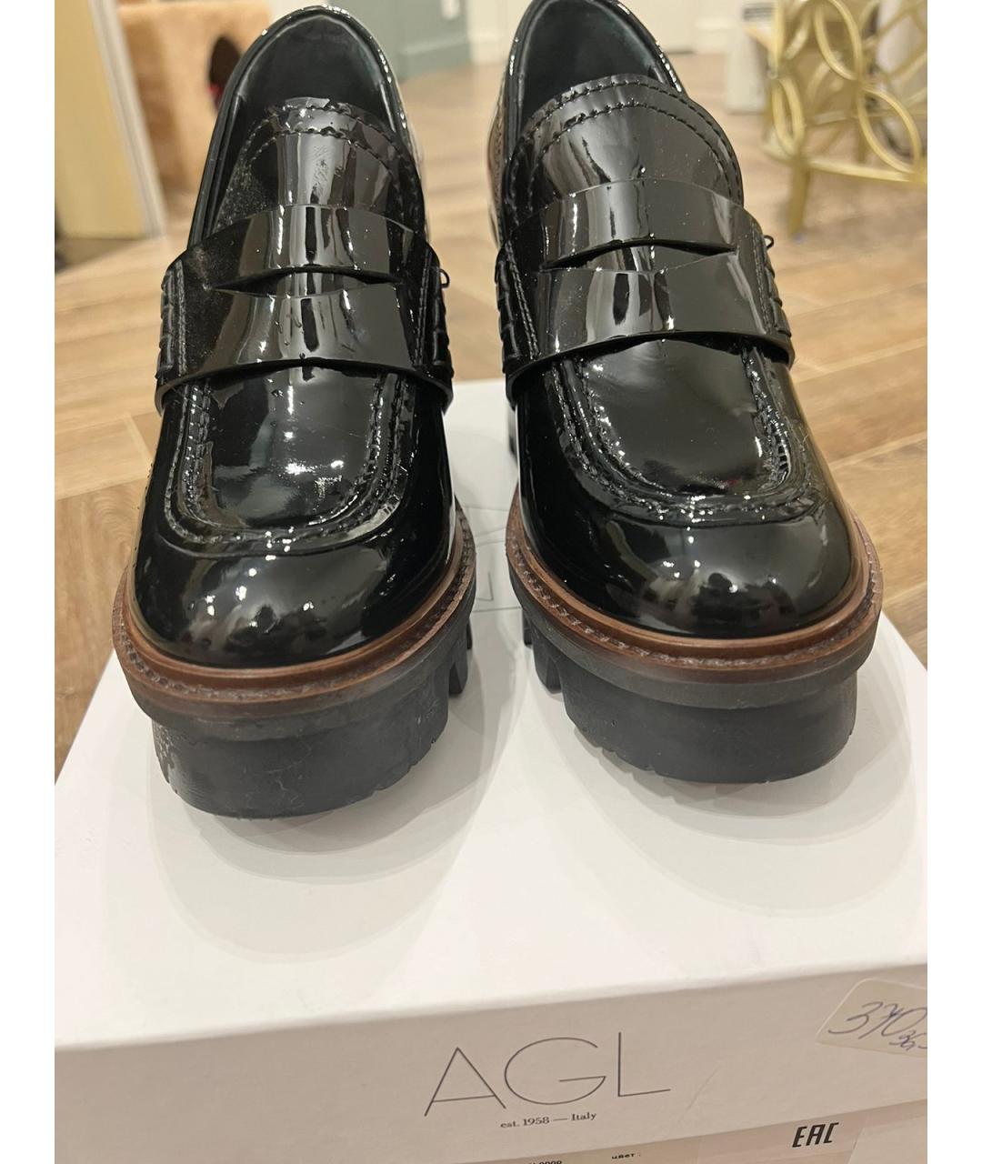 AGL Черные кожаные туфли, фото 7