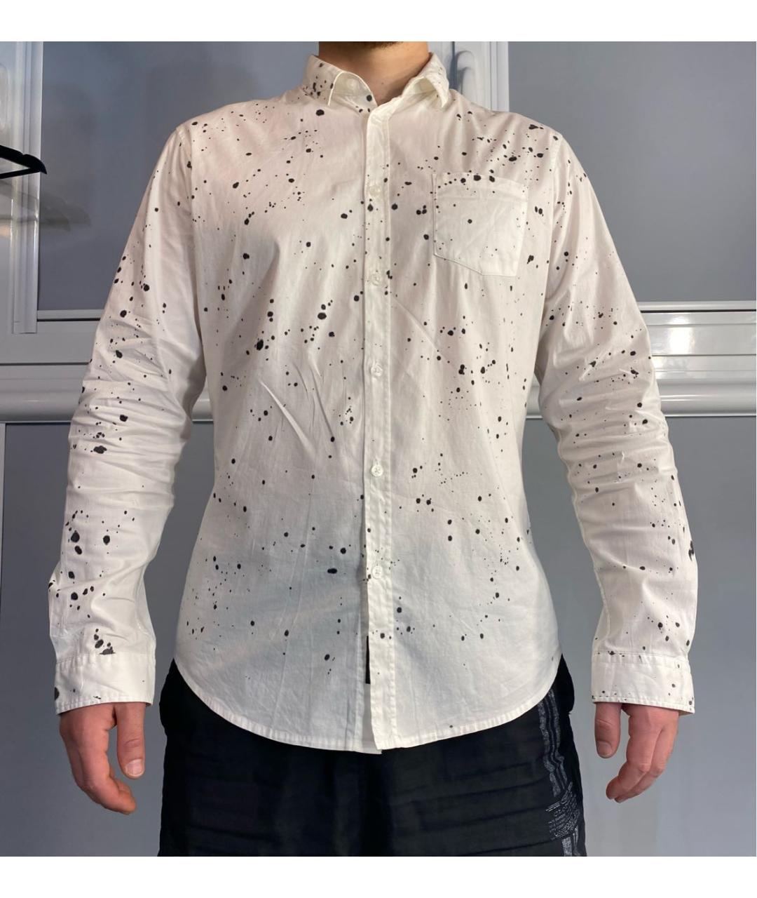 DANIELE ALESSANDRINI Белая хлопковая кэжуал рубашка, фото 9