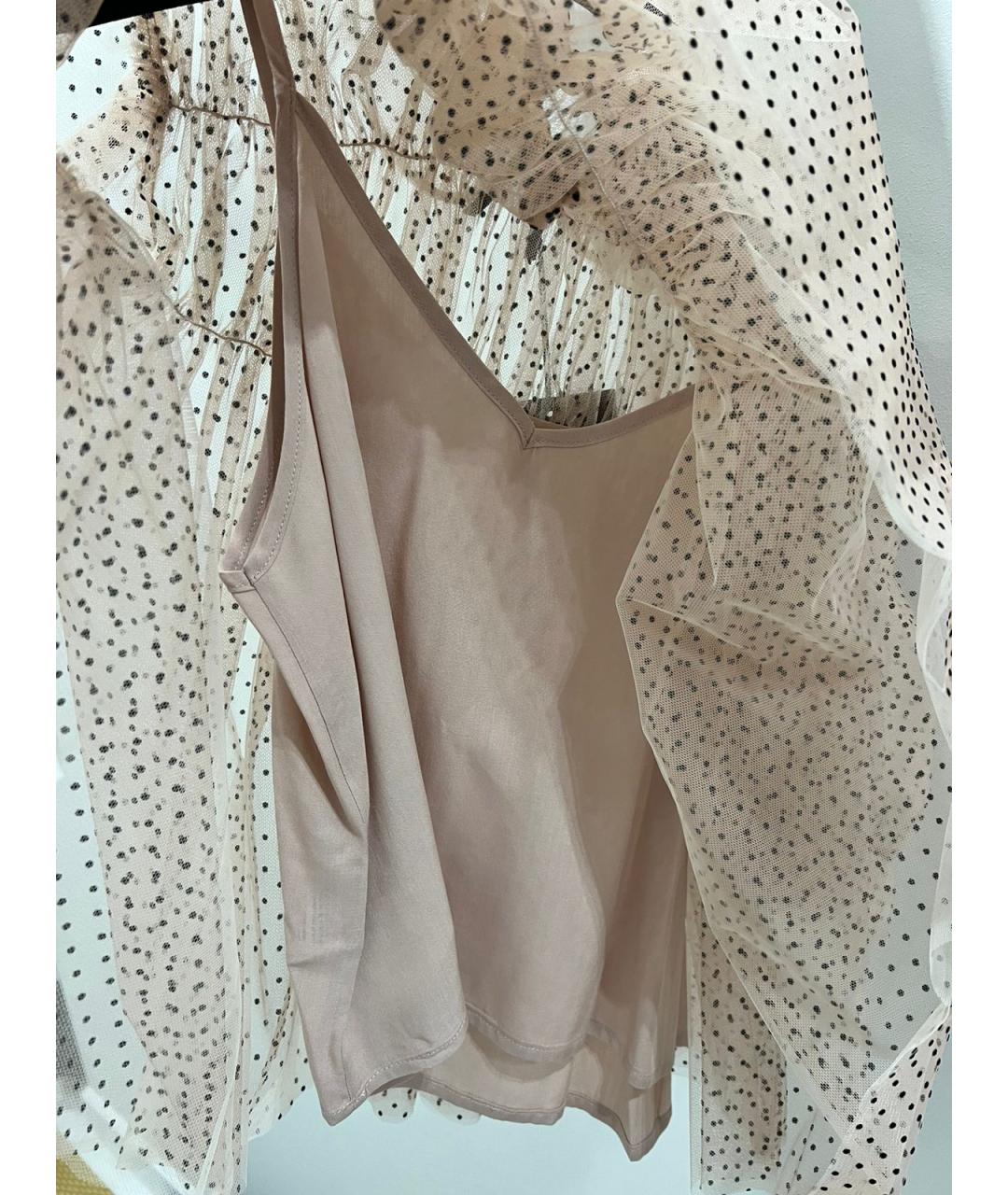 PHILOSOPHY DI LORENZO SERAFINI Бежевая вискозная рубашка/блузка, фото 4