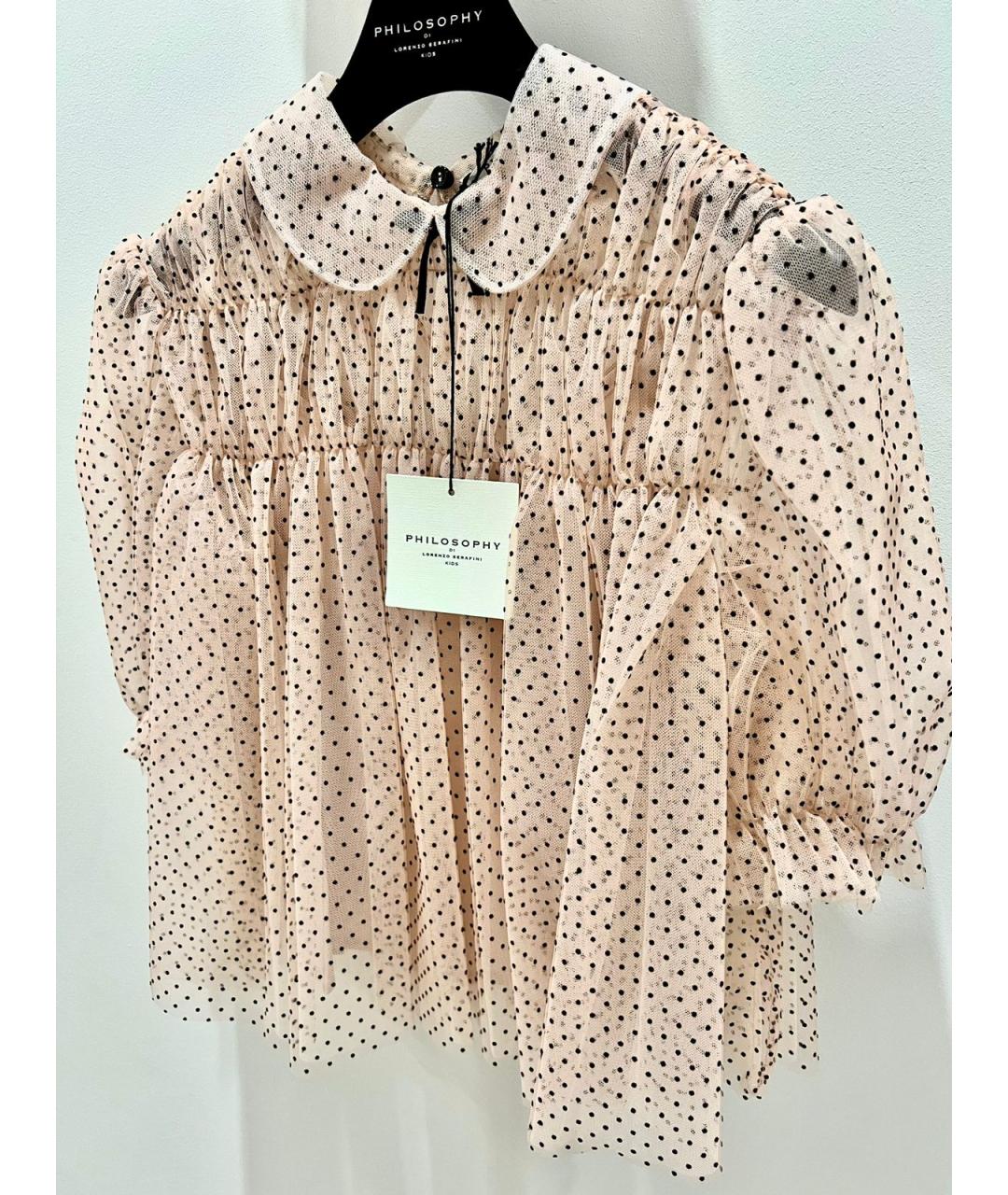 PHILOSOPHY DI LORENZO SERAFINI Бежевая вискозная рубашка/блузка, фото 9