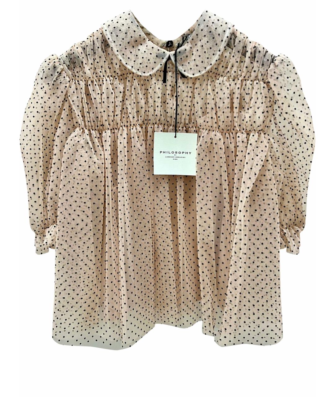 PHILOSOPHY DI LORENZO SERAFINI Бежевая вискозная рубашка/блузка, фото 1