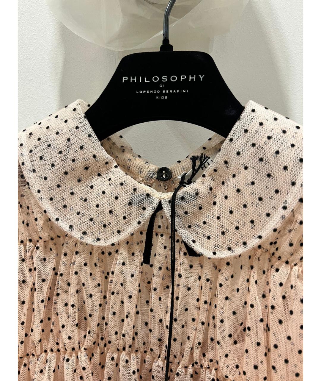 PHILOSOPHY DI LORENZO SERAFINI Бежевая вискозная рубашка/блузка, фото 7