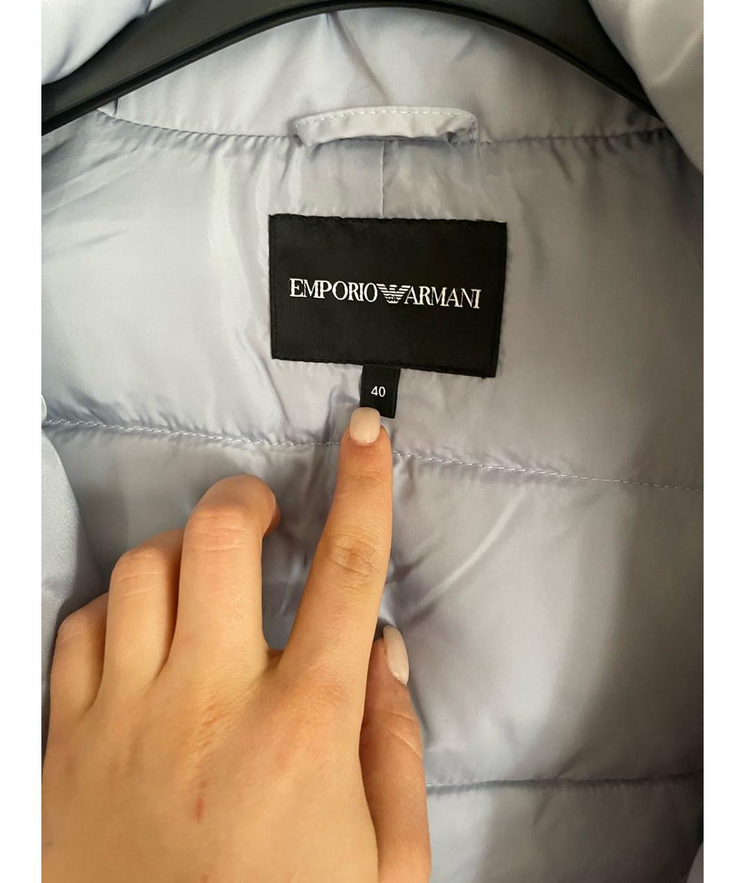 EMPORIO ARMANI Горчичная полиэстеровая куртка, фото 6