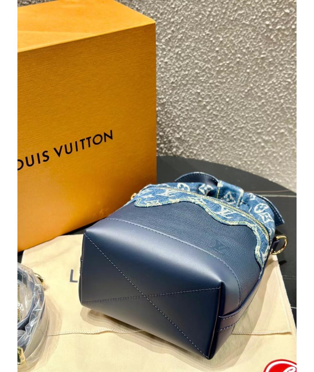 LOUIS VUITTON Голубая деним сумка через плечо, фото 9