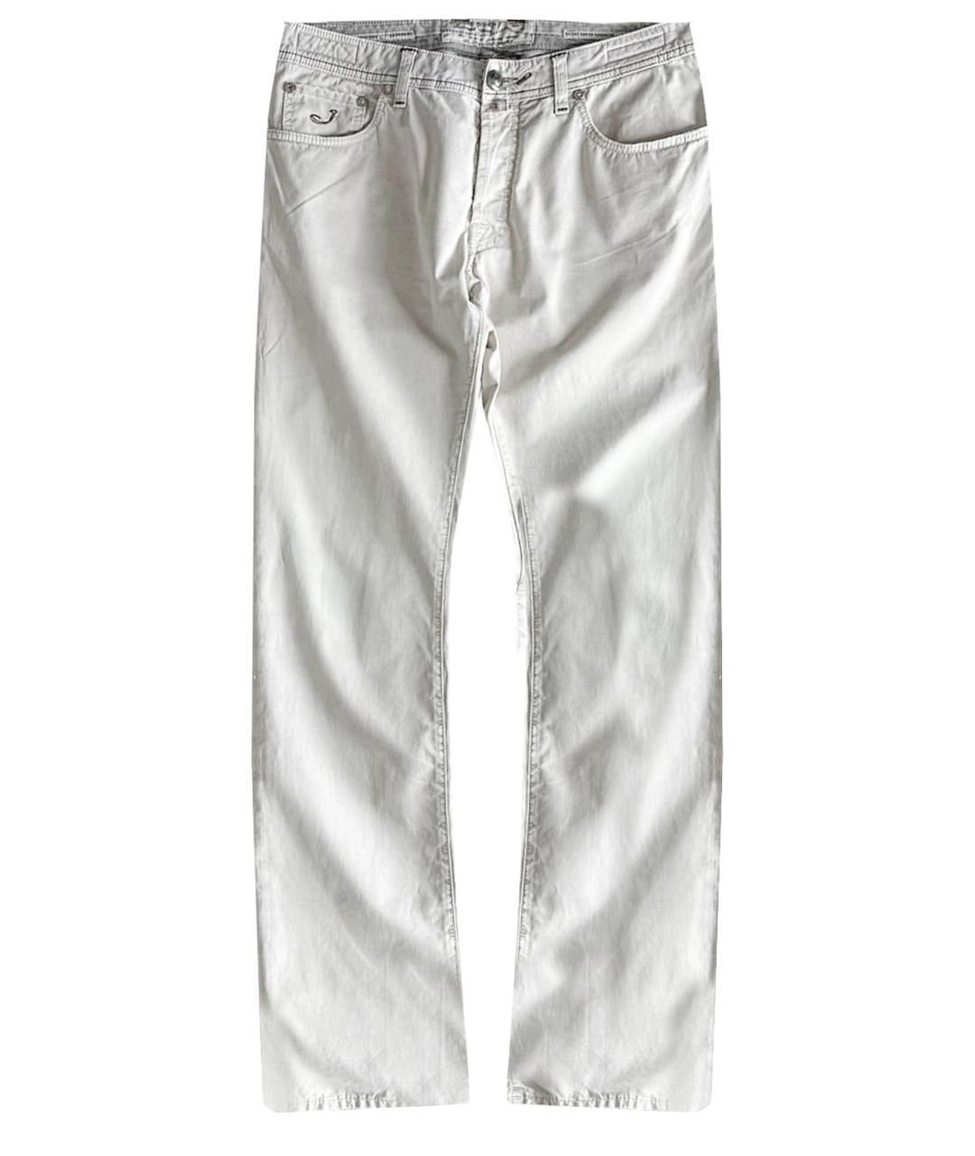 JACOB COHEN Белые хлопковые брюки чинос, фото 10