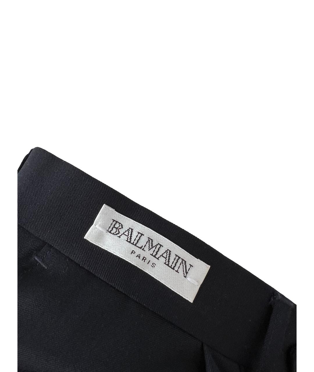 BALMAIN Черные шерстяные классические брюки, фото 3